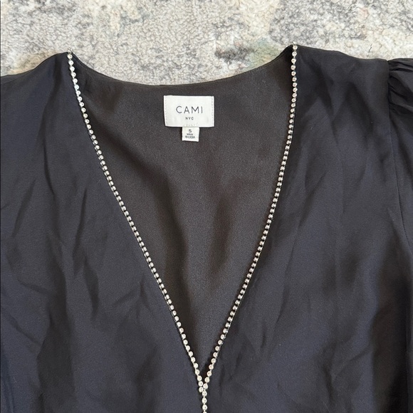 Cami NYC Ingrid Crystal Silk Bodysuit - Picture 3 of 11